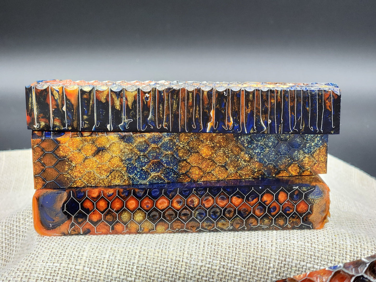 Sunset Honeycomb Pen Blank