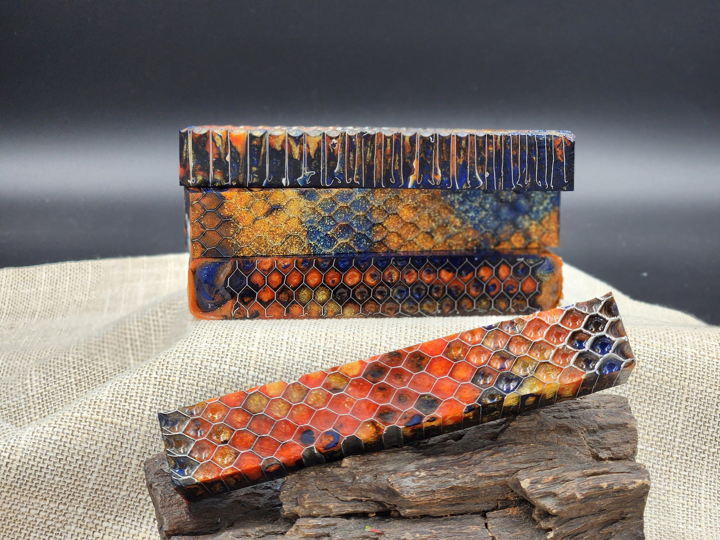 Sunset Honeycomb Pen Blank