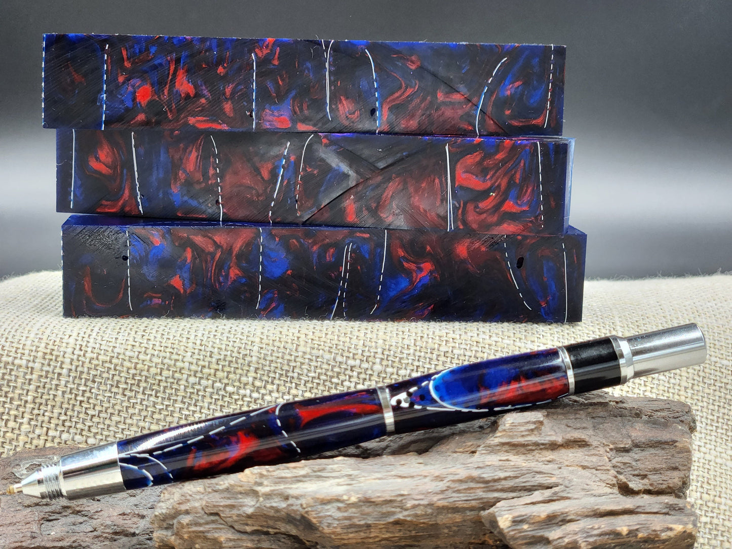 Patriot snake skin Pen Blank