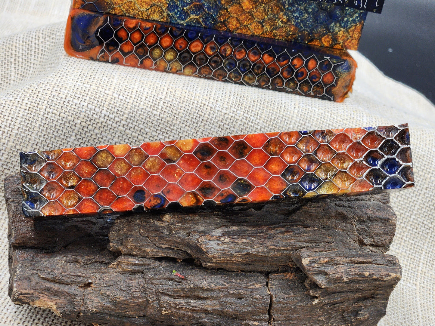 Sunset Honeycomb Pen Blank