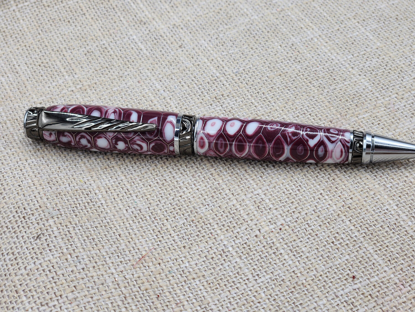 Maroon and white Honeycomb Blank