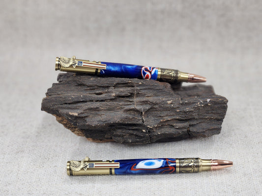 Salute The Troops Bolt Action Antique Brass Pen