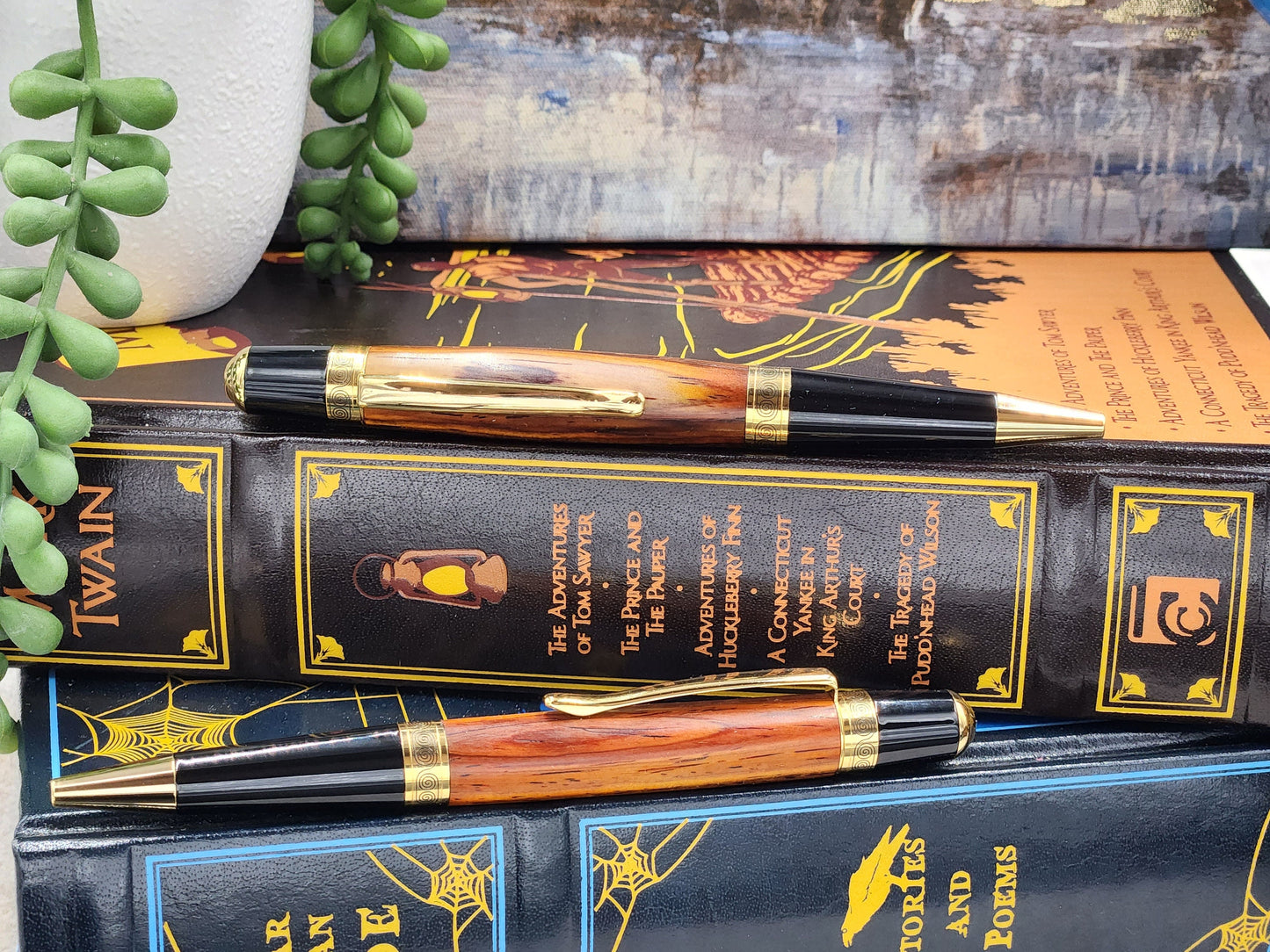 Cocobolo Gatsby Gold Twist Pen