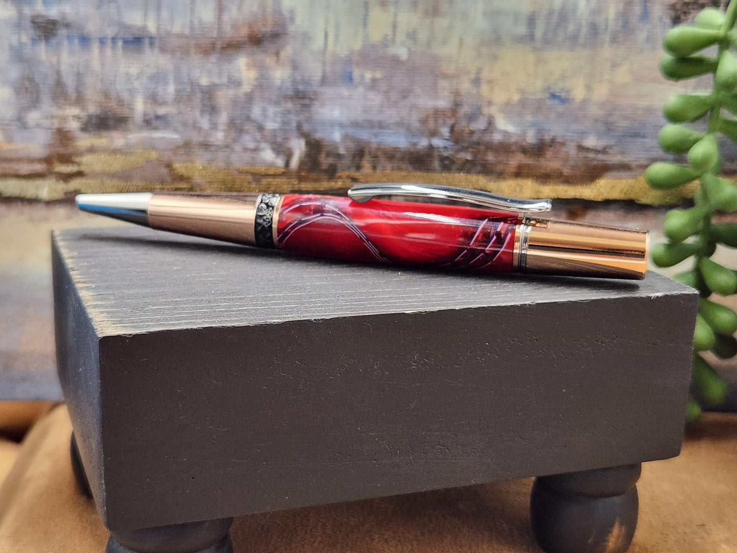 Red and Black Resin Aero Pen