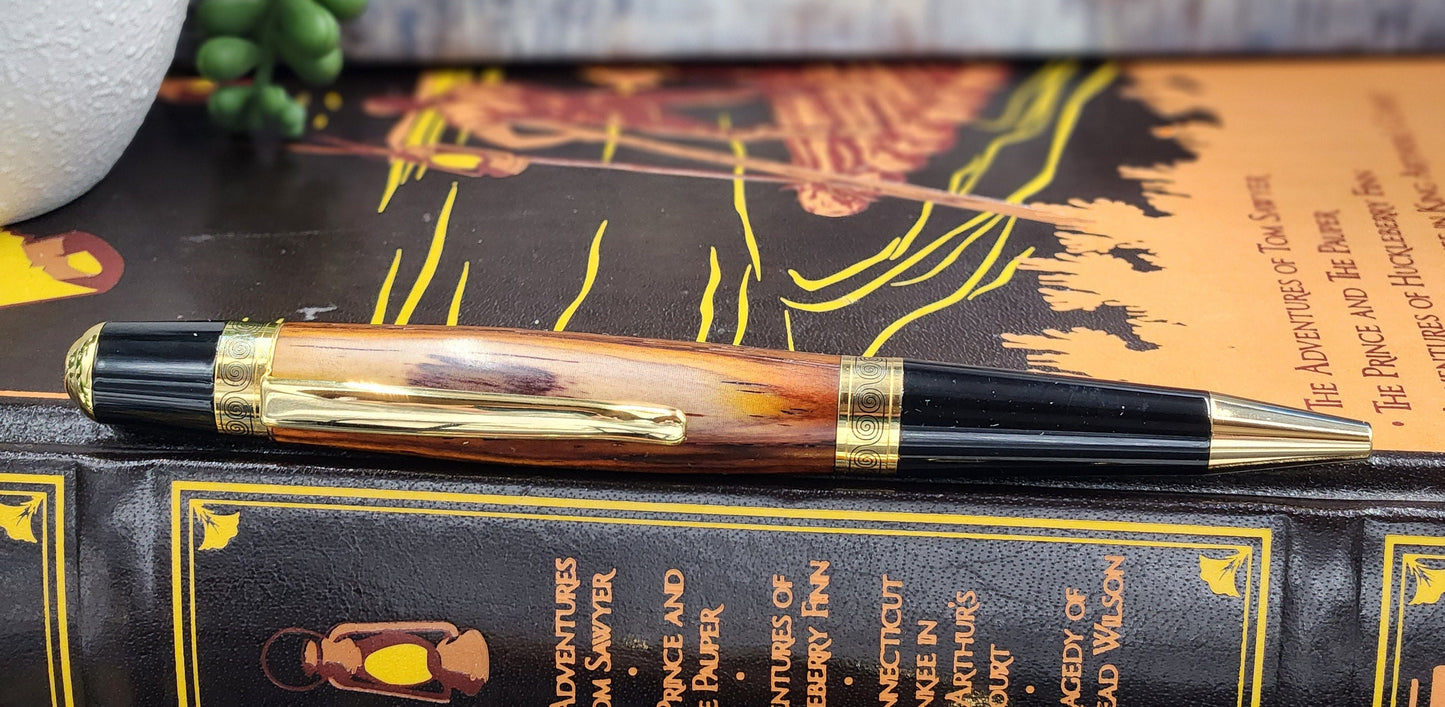 Cocobolo Gatsby Gold Twist Pen