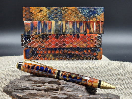 Sunset Honeycomb Pen Blank