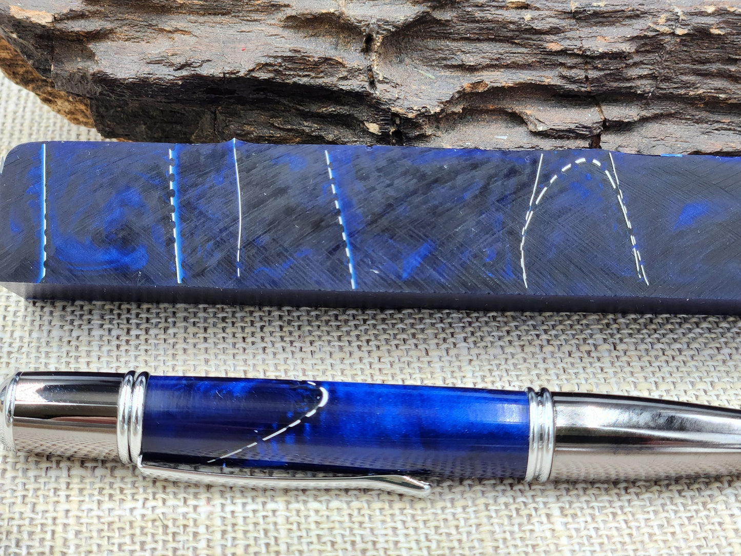 Blue Snake Skin Blank