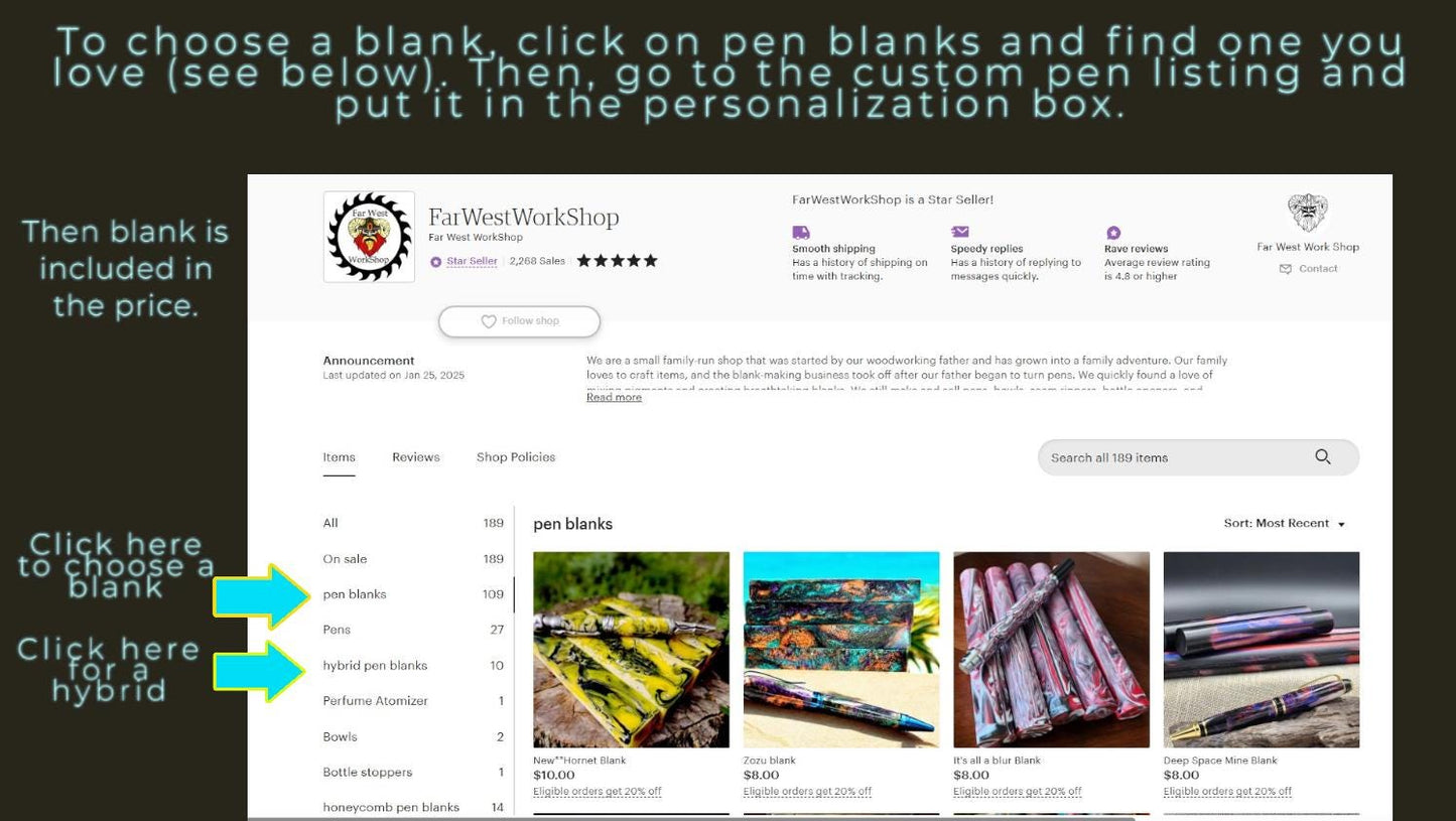 Custom Resin Pens