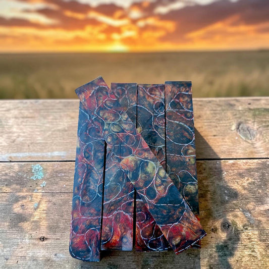 Fire Belly Snake Skin Blank